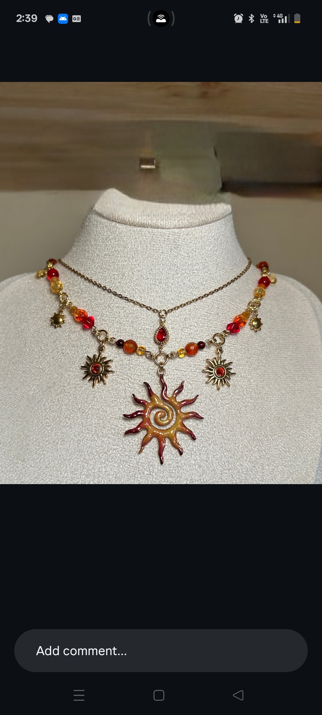 Amber Blossom Necklace