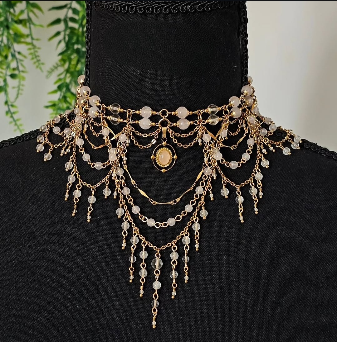 Moonstone Cascade Necklace