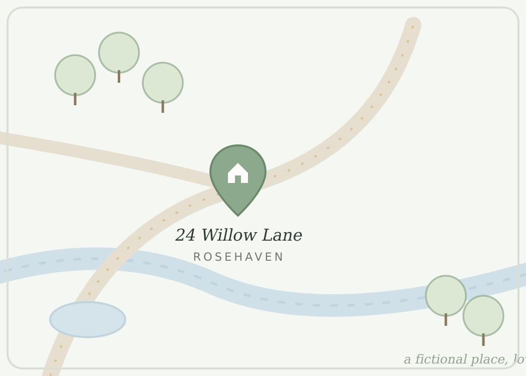 Illustrated map of Rosehaven